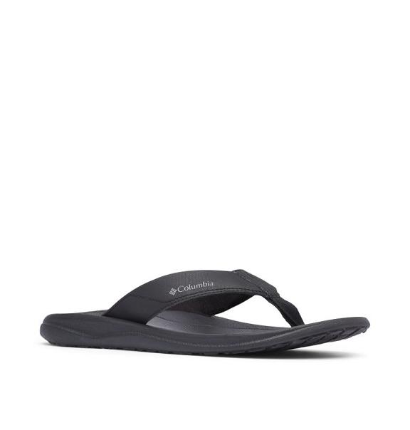 Columbia PFG Flip Flops Black Grey For Men's NZ60519 New Zealand